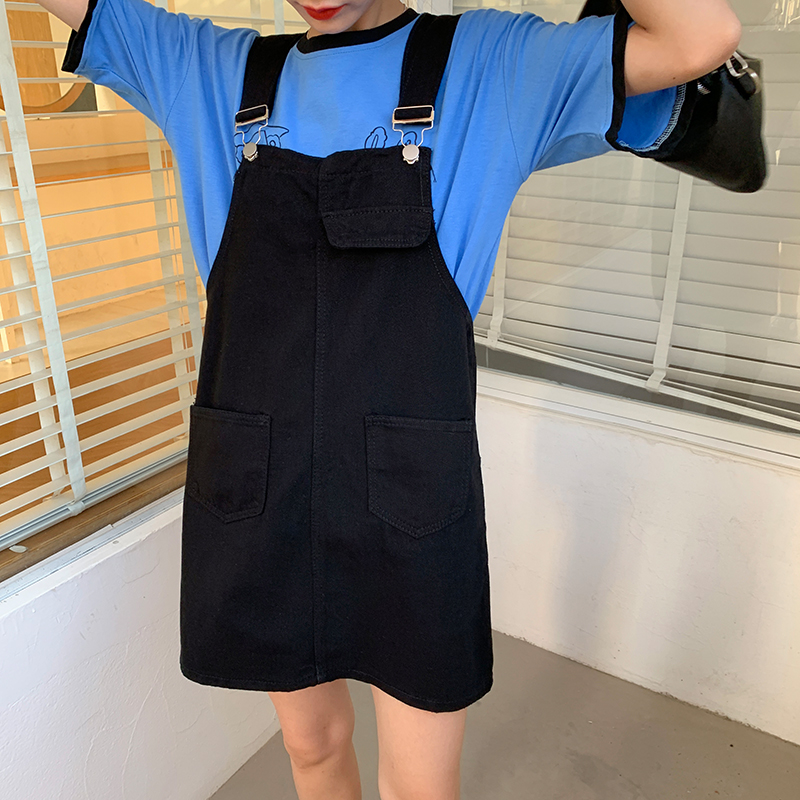 French Retro New Design High Waist Strap Skirt