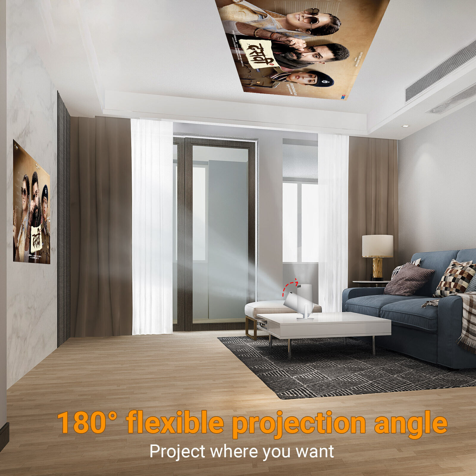 4K 5G Projector Smart HD LED WiFi Bluetooth H DMI USB Android Office Home — image 5