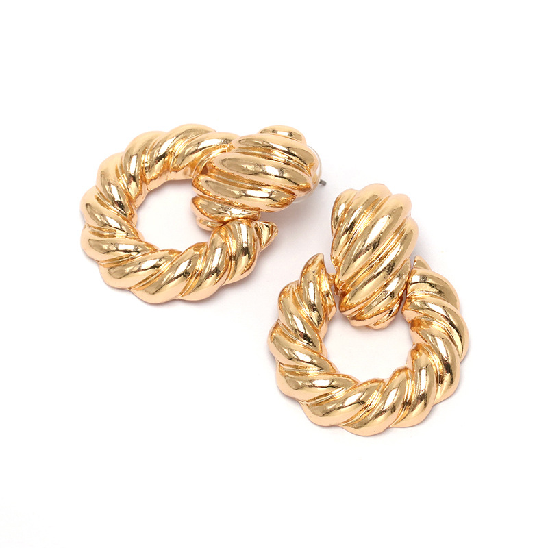 Stud Earrings European And American Wind Twist Individuality Earrings