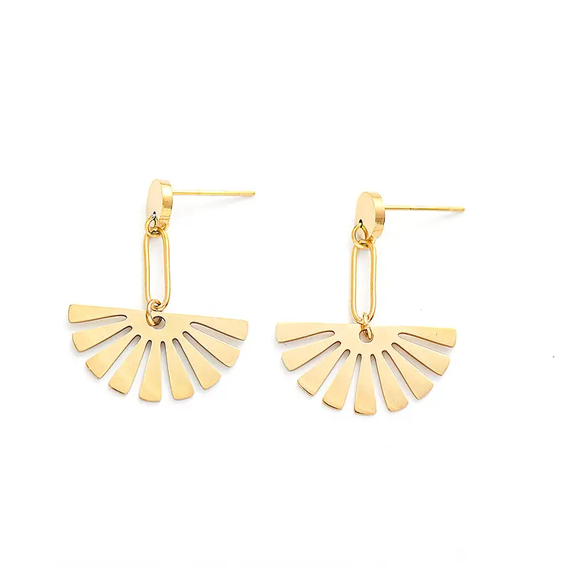 Fan-shaped Female Earrings Popular In Europe