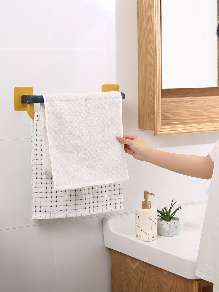 Title 3, Foldable Towel Rack Bathroom Punch-free Wall-mo...