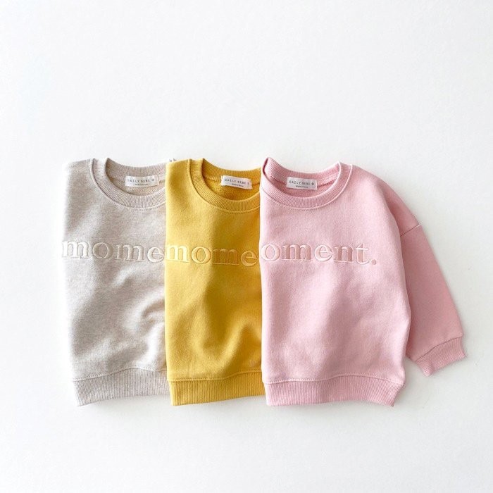 Cotton Children's Letter Embroidered Sweatshirt Pullover