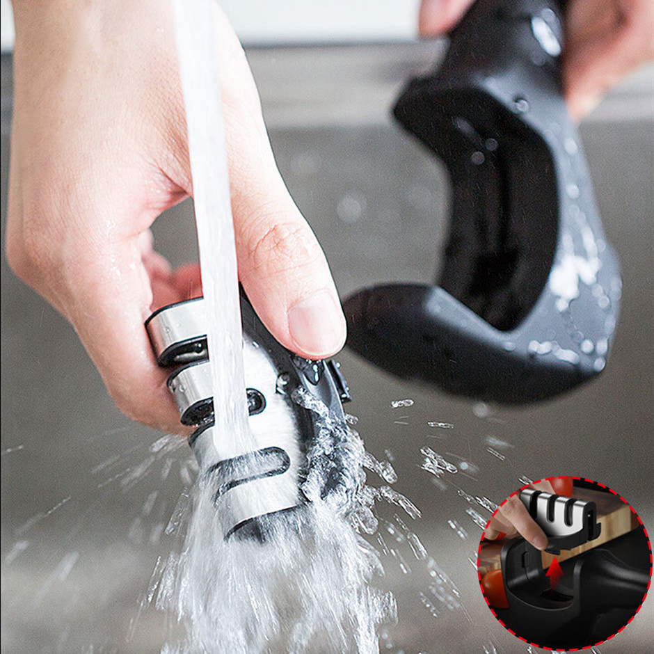 Заточка кухонного инструмента из алмазной вольфрамовой стали точильный камень