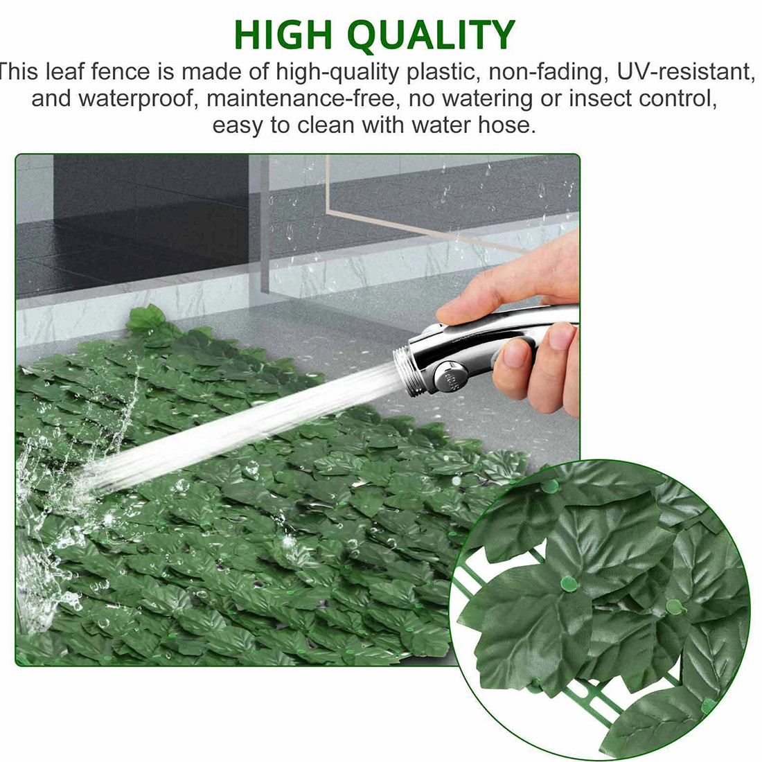 Artificial Hedge Fake Ivy Leaf Garden Fence Privacy Screening Roll Wall Panel — image 4