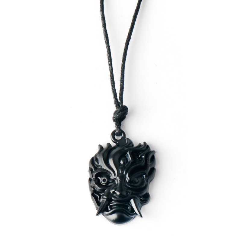 Halloween ghost mask pendant metal keychain (a2336)