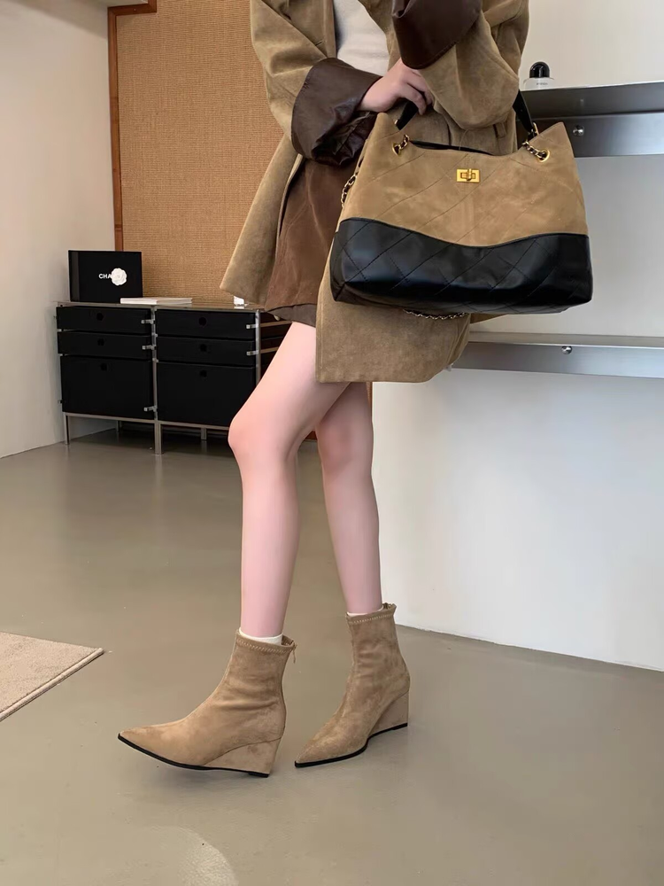 Wedge Pointed Toe Ankle Boots, picture 4 of 4