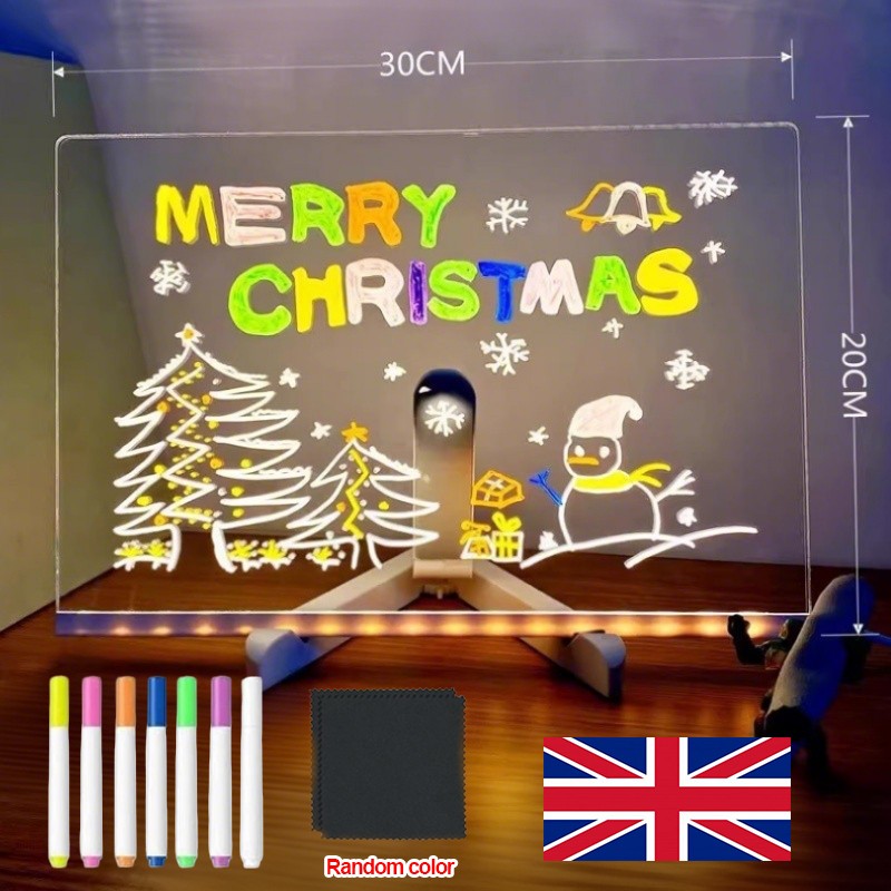 Doodle Glow Drawing Board, Homeandoak Acrylic Led Message