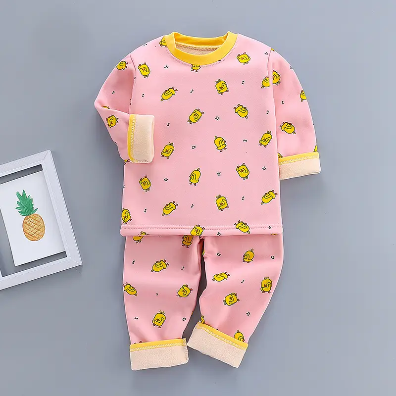 Thickened Thermal Underwear For Boys And Girls Autumn And Winter Baby Autumn Clothes