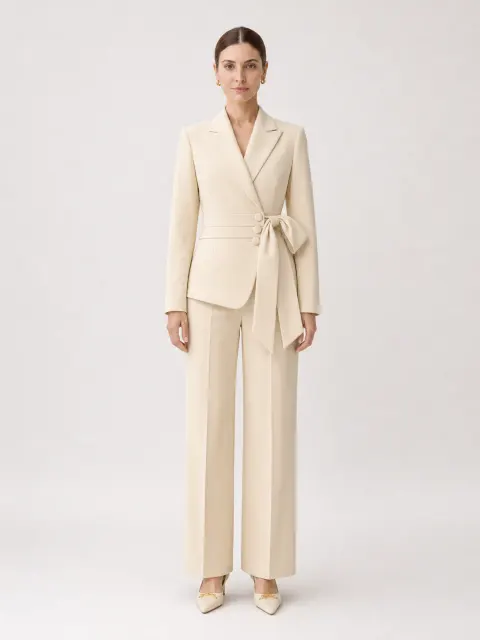 Amandine Cream Relaxed Tailored Suit Set
