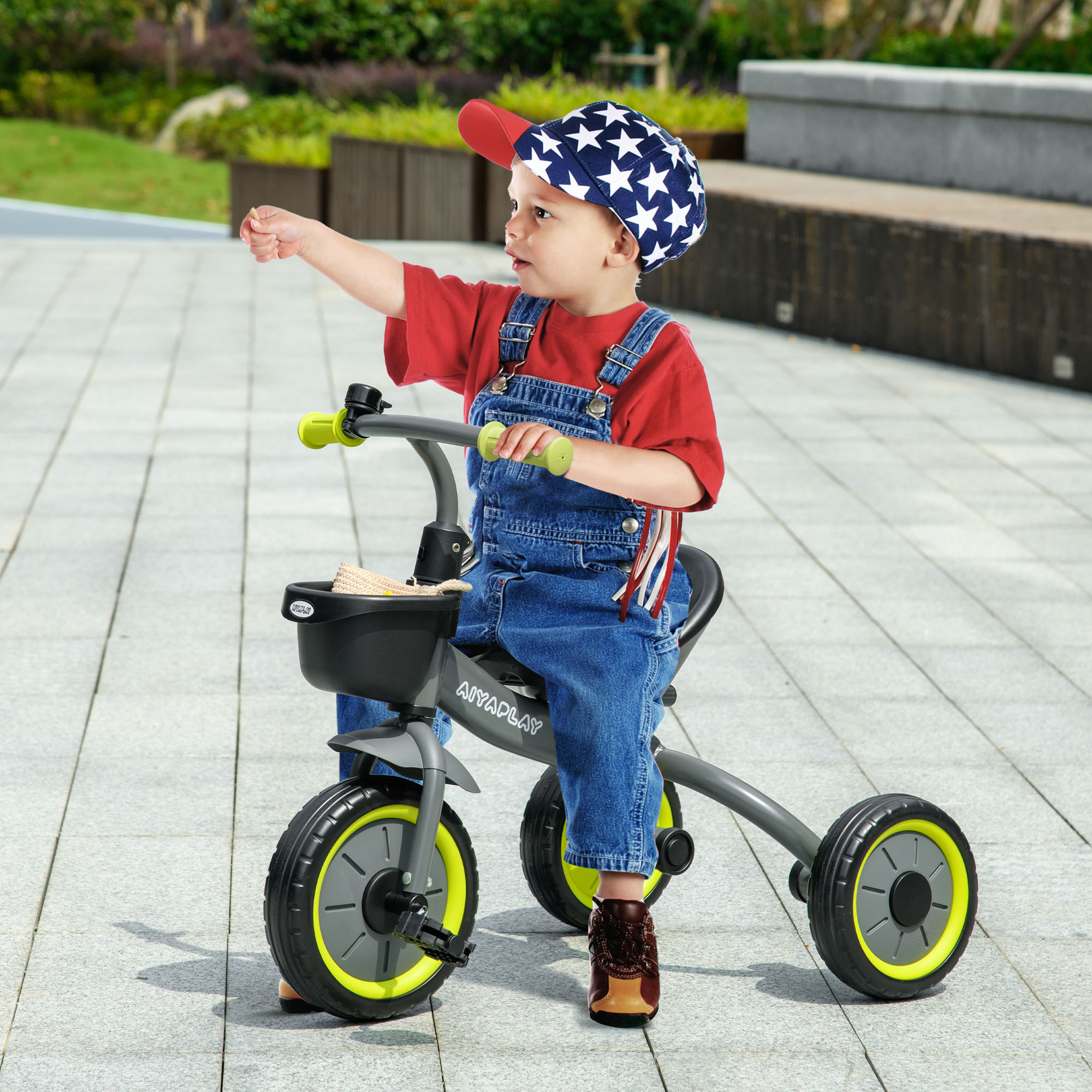 Children's Tricycle With Adjustable Seats, Basket, And Bell, Suitable — image 10