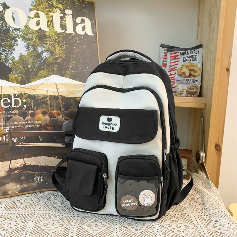 Cute Campus Preppy Backpack Large Capacity Multi-pocket Bags Women Primary Junio - Picture 9 of 18