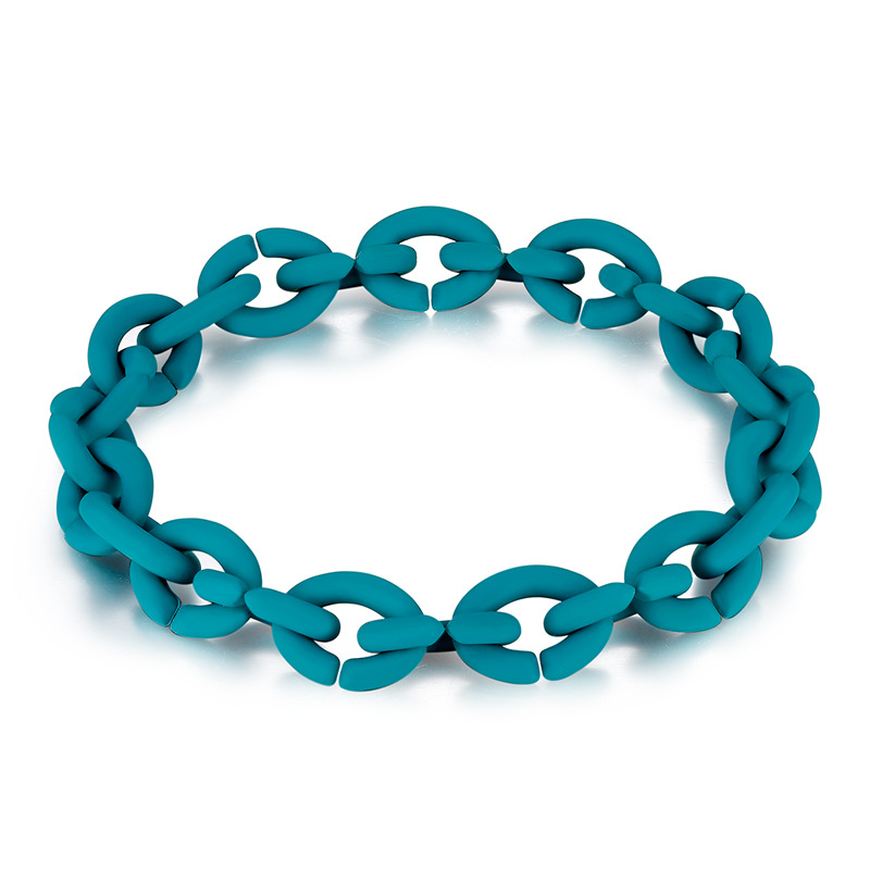 Ins Wind Morandi Solid Rubber Diy Woven Silicone Women's Bracelet Bracelet X Series