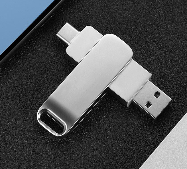 Мобильный USB-накопитель оптом вращающийся металлический компьютерный мобильный телефон двойного назначения с быстрой передачей