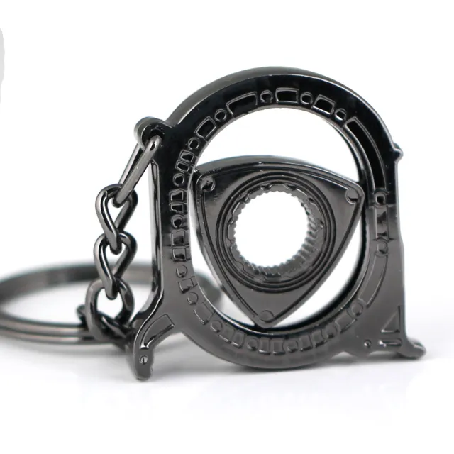 Can Be Rotated 360 Degrees Car Engine Rotor Keychain Gift Gun Black - Shop at LoveMi