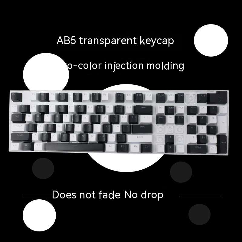 Title 4, ABS Transparent Keycap Two-color 980K Closed Mouth