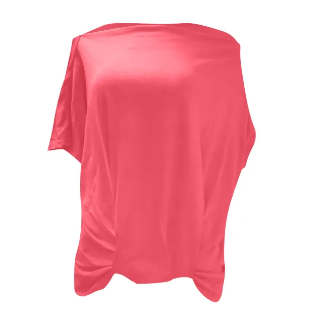 Women's Cross border Loose Short sleeved T shirt With Irregular Shoulders Pink - Shop at LoveMi