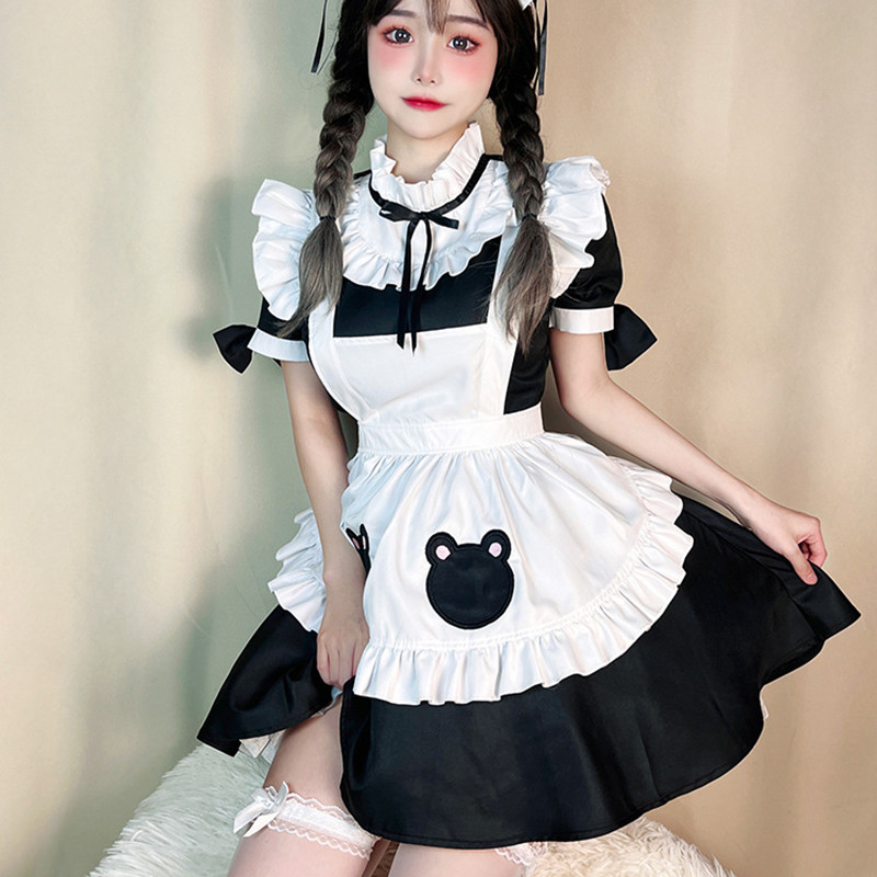 Title 1, Cute Bear Maid Outfit COS Lolita Anime Performa...