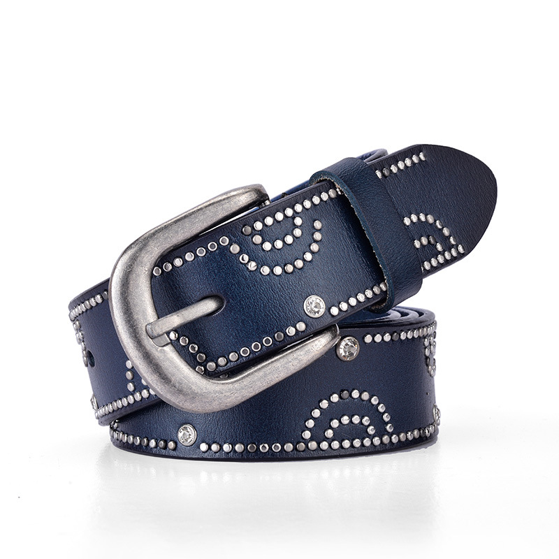 Title 3, Girly pants belt with rhinestone inlaid alloy p...