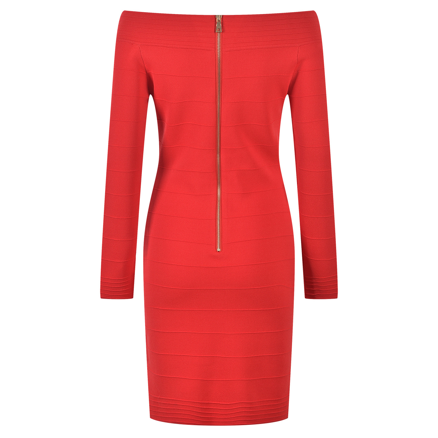 Wool One-Line Shoulder Knitted Dress, picture 3 of 6