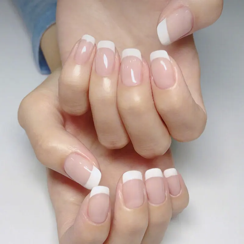 24 Pieces of French Long Fake Nails