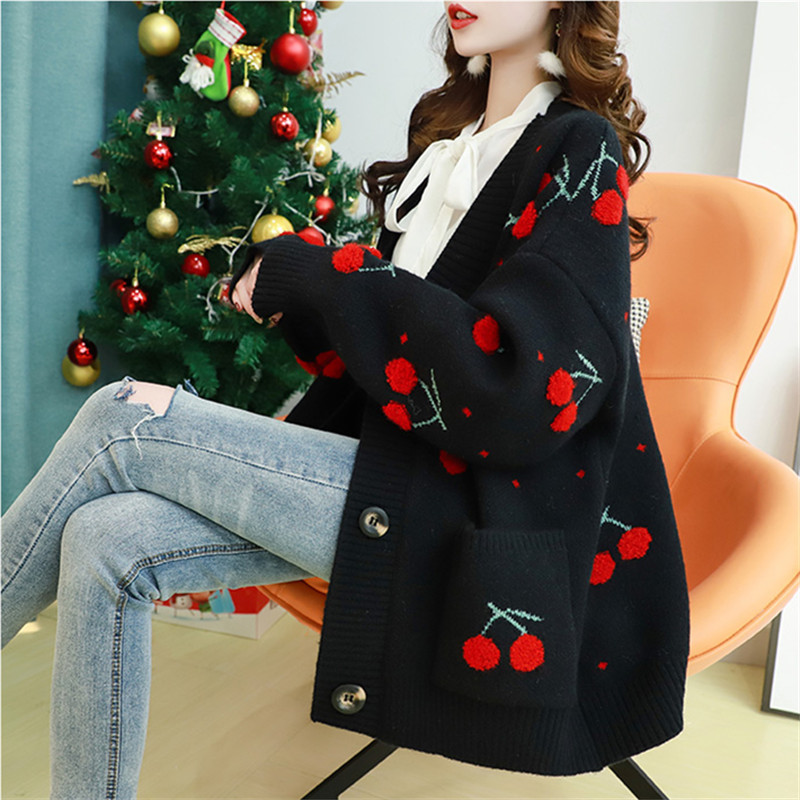 Title 4, New Thick Fashion Loose Knitted Jacket Womens ...