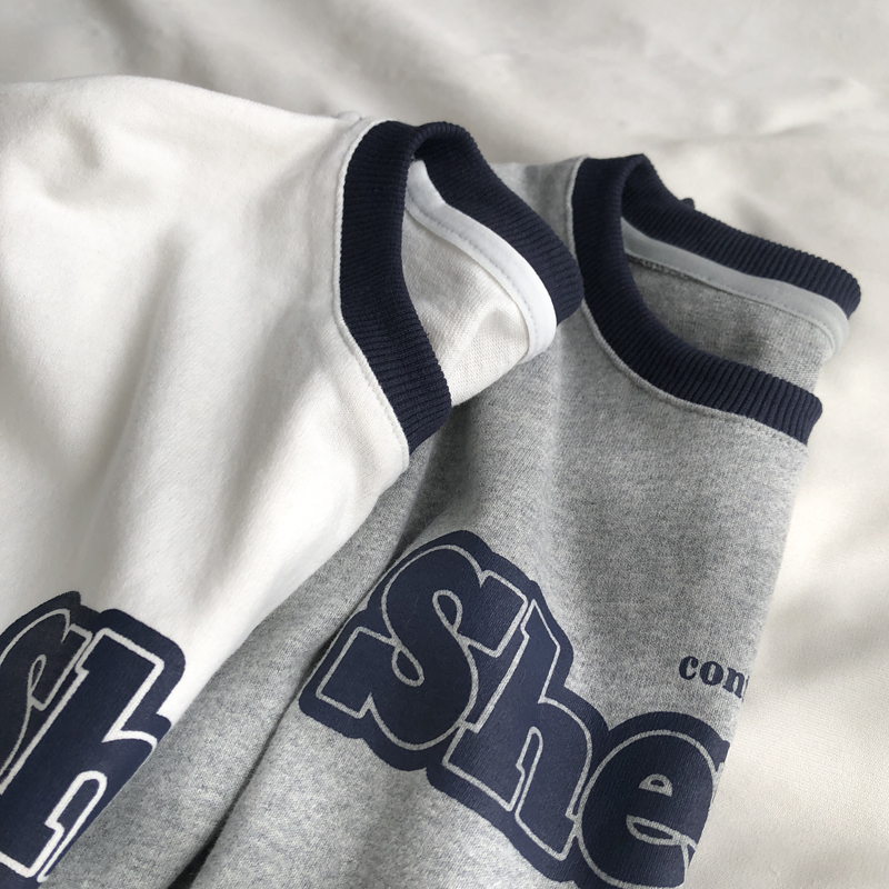 Letter Printed Large Size Loose Fitting T-shirt For Women