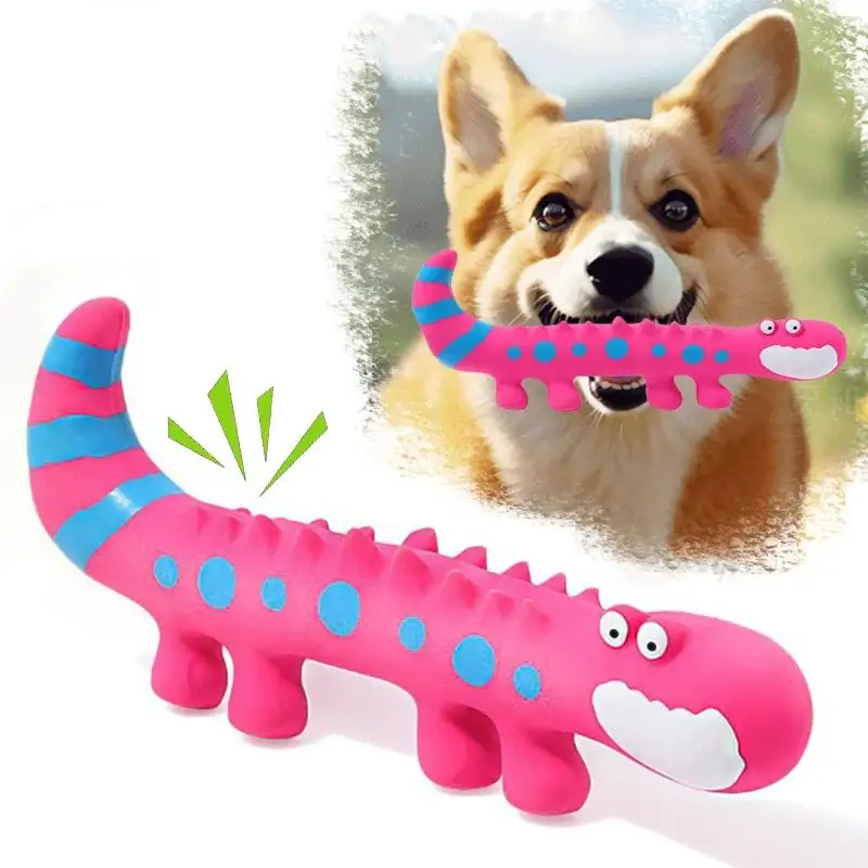 Dog Chew Toy Latex Lizard Squeaky Pet