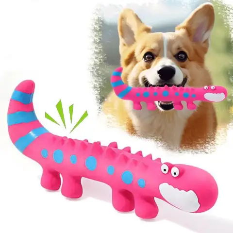 Dog Chew Toy Latex Lizard Squeaky Pet Toys