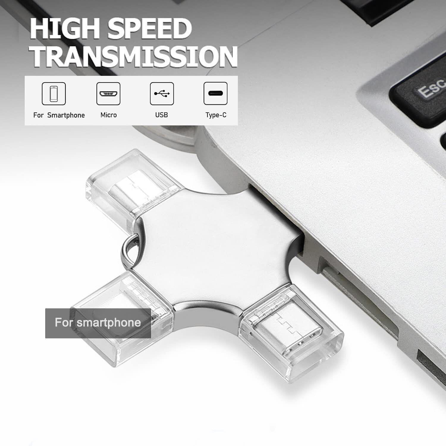 2TB 4in1 Drive Photo Storage Stick OTG For Android PC