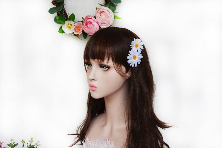 Handmade Hair Accessories Female Daisy Flower Duckbill Clip