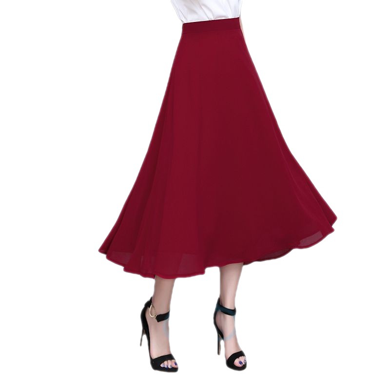 Half Skirt Women's Summer Chiffon Oversized