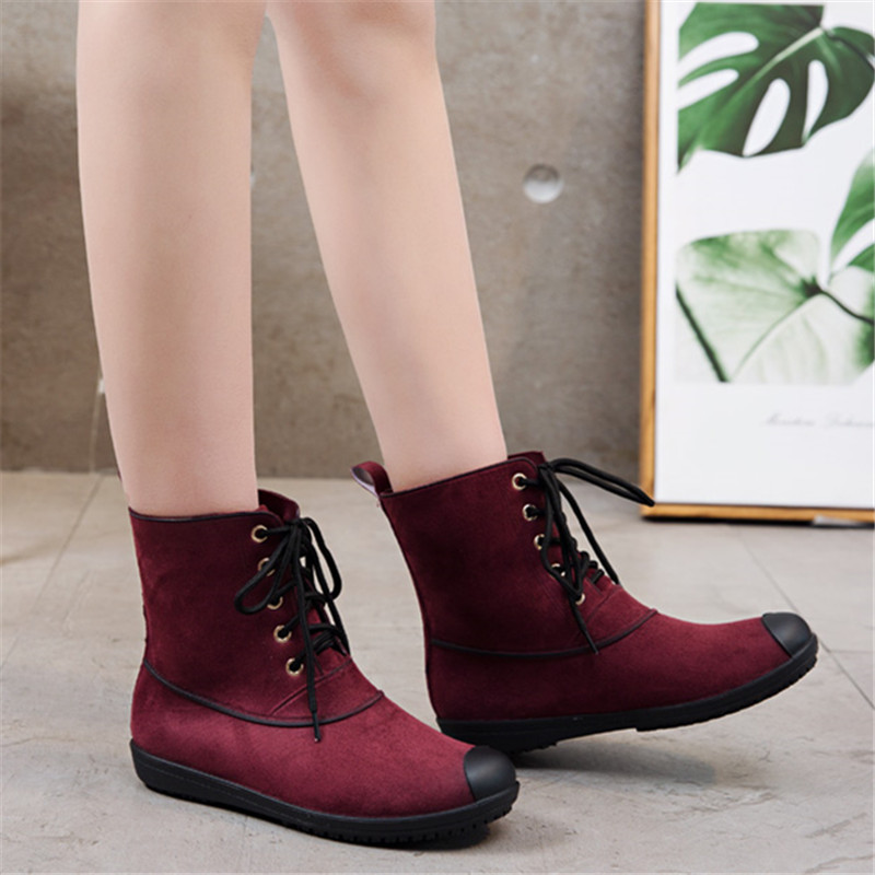 Women's Lightweight Non-slip Outer Wear Waterproof Martin Boots