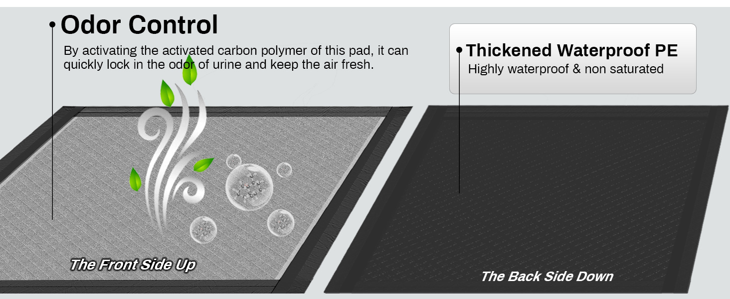 Charcoal Puppy Pads, XL 28x34, All Edge-Wrapped, Odor-Control Pad — image 12
