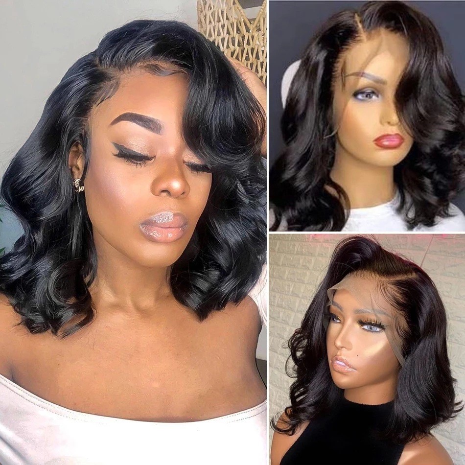 European And American Ladies Wig Black Lace Partial — foto 2