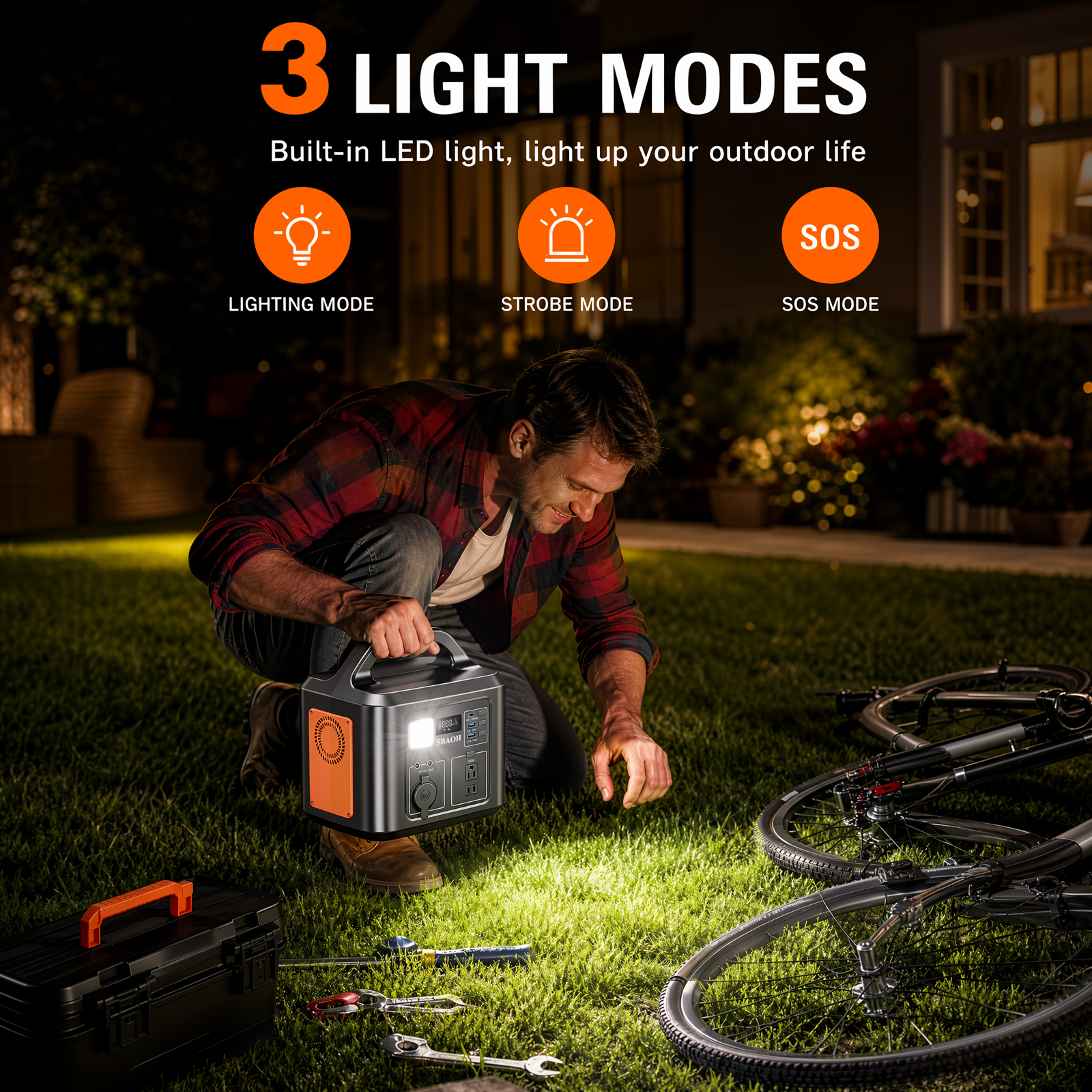 600W Power Station,538.7Wh 145600mAh Solar Generator For Outdoor Camping, Home Backup,Power Outages,No Solar Panel — foto 5