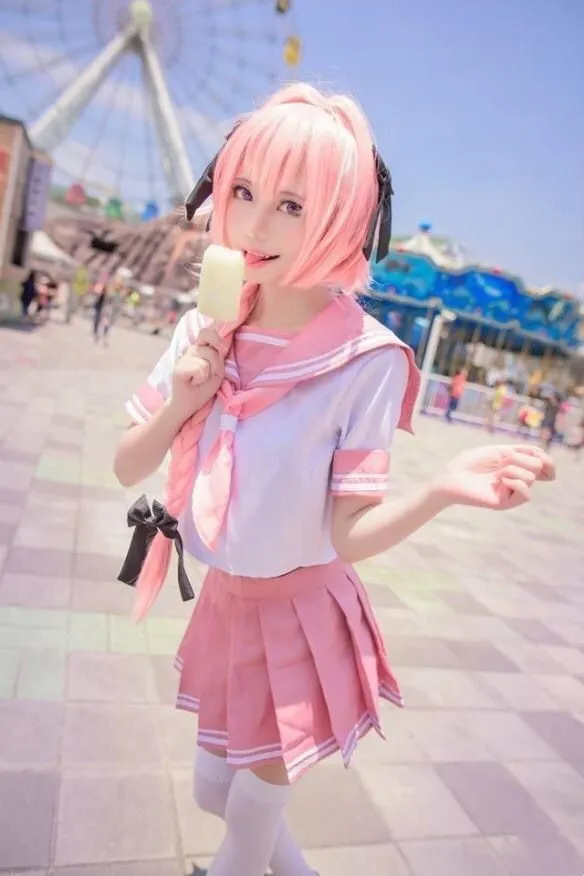 Sailor Suit Cosplay Costume Fgo Wig Women Bigwig - Clothes Suit White Socks