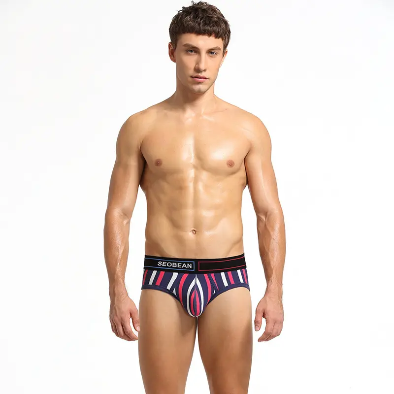 Men's Briefs Cotton With Vertical Stripes
