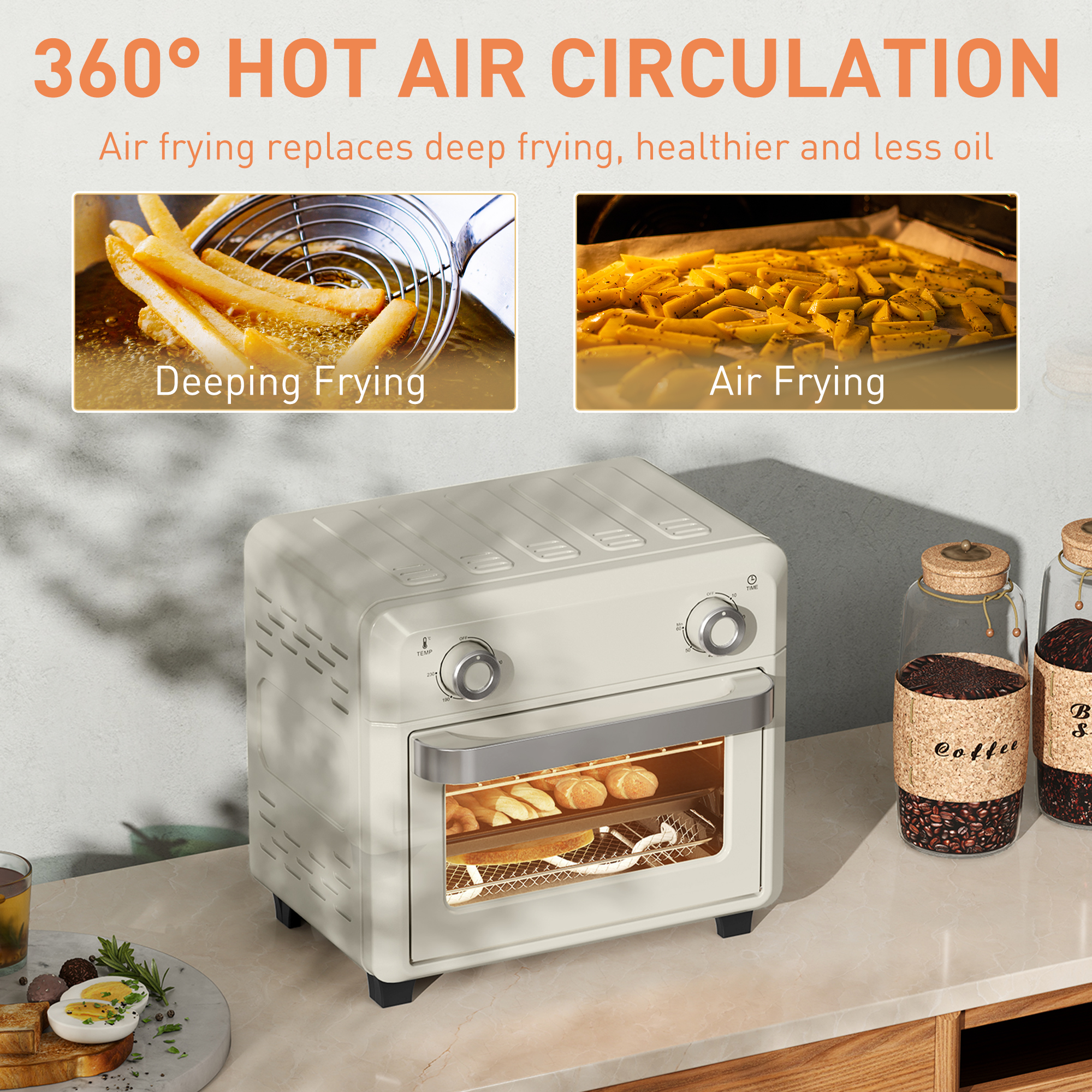 10 Liter Air Fryer Oven. Mini Oil Free Cooking. Barbecue. Baking Adjustable — image 7