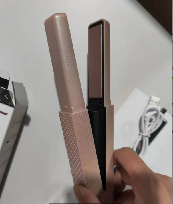 Hair Straightener Cordless Usb Hair Straightener Mini Ceramics Hair Curler 3 Con - Picture 12 of 12