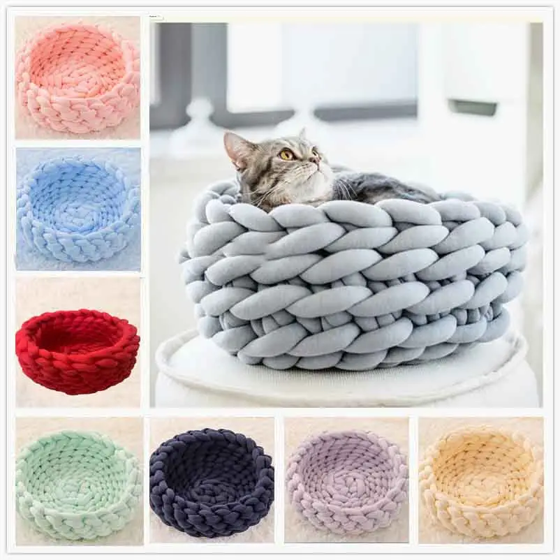 Cat House Cushion Soft Long Plush Warm Pet Mat