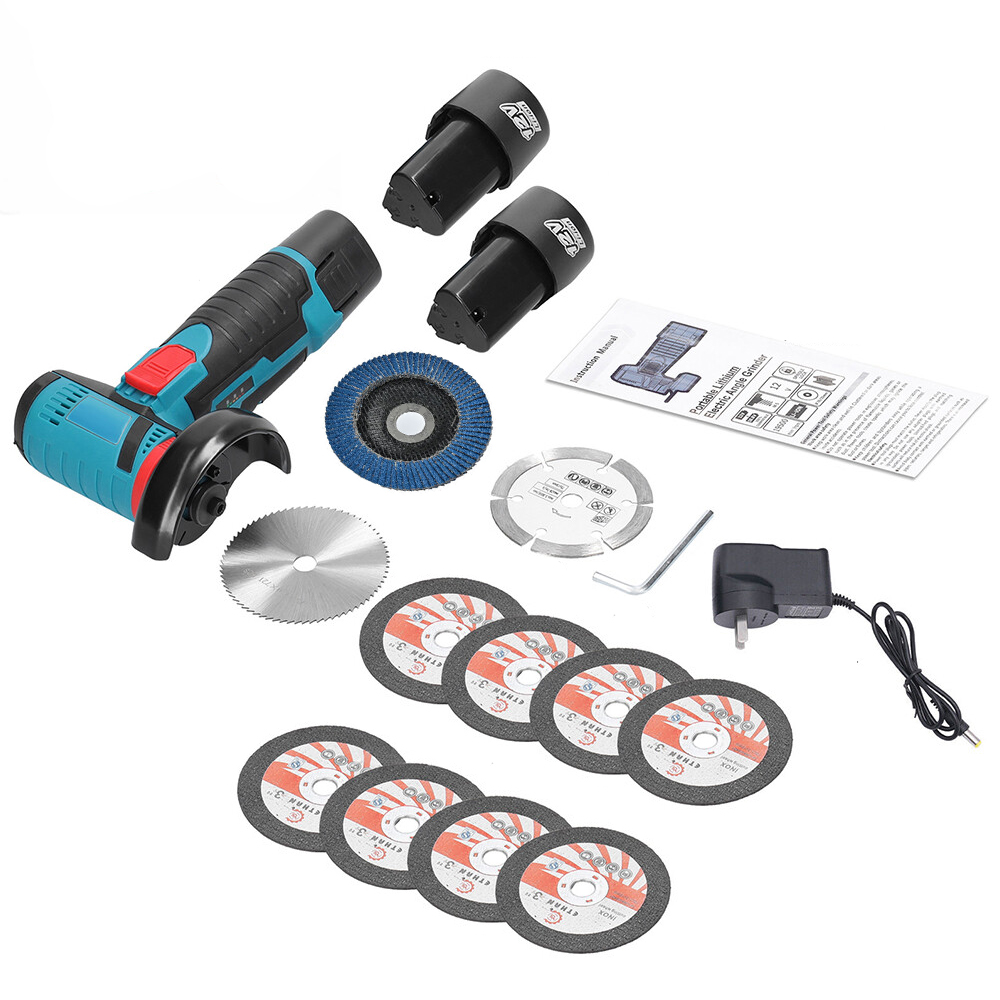 12V Mini Cordless Brushless Angle Grinder Cutting Tool W  2 Battery & Charger AU