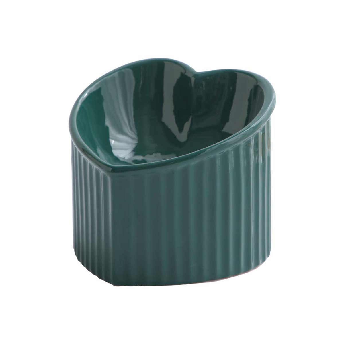 Ceramic Raised Cat Bowls, Tilted Elevated Food Or Water Bowls, Stress Free, Backflow Prevention, Dishwasher And Microwave Safe, Lead & Cadmium Free 12