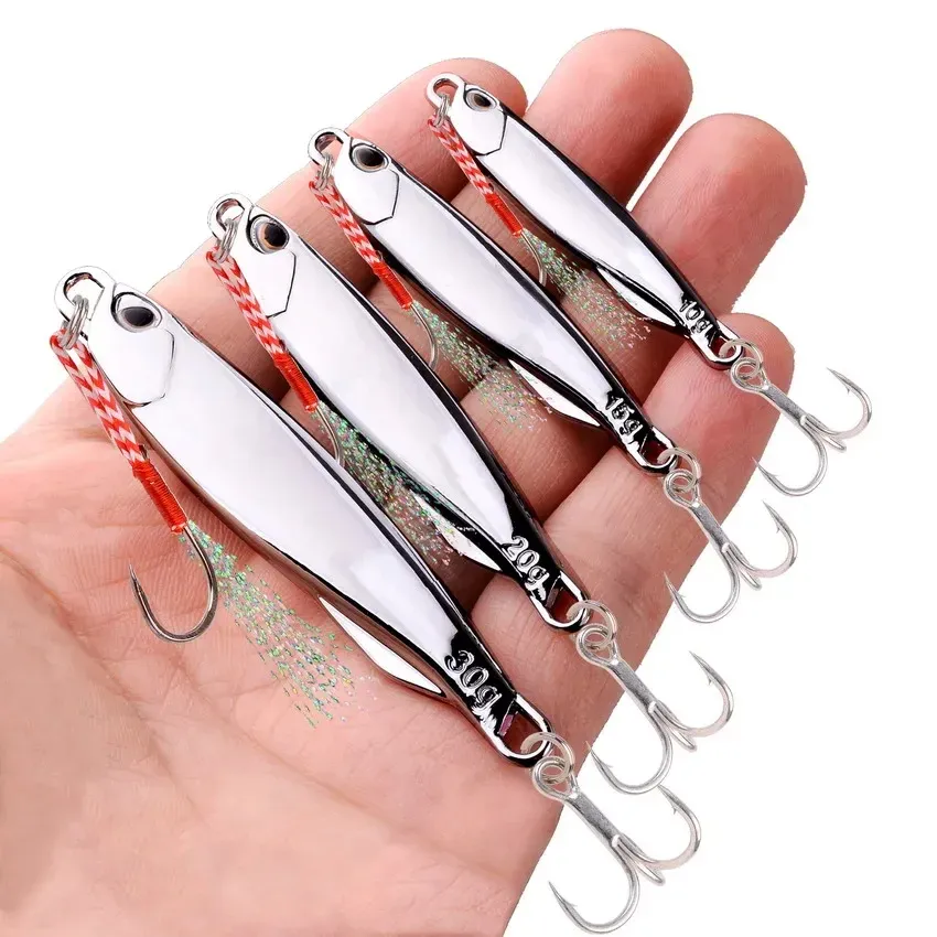 15g Plating Silvery Metal Jig Lure Sea