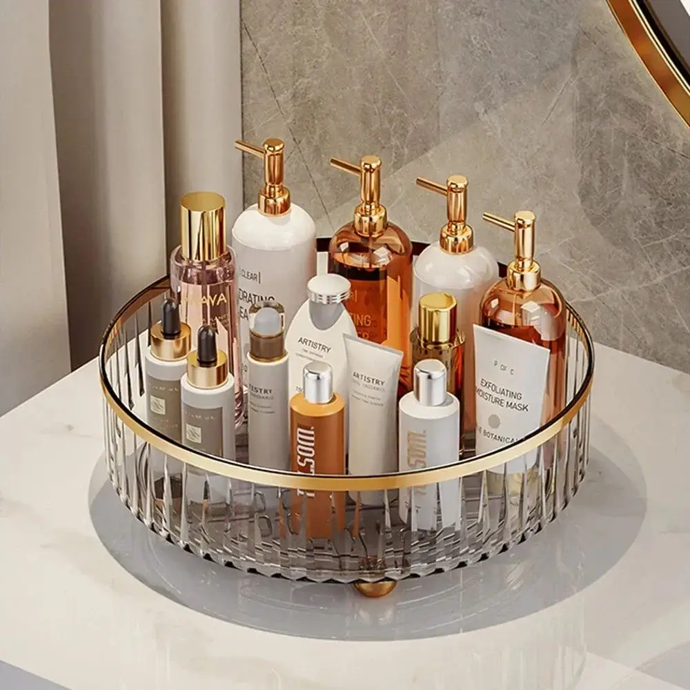 Rotating Cosmetic Organizer Light Luxury Perfume Skincare Transparent Makeup