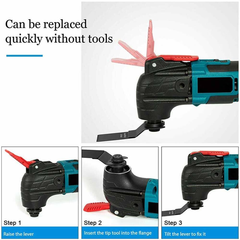 For  18V Battery Cordless Oscillating Multi Tool With Accessories 6 Speeds