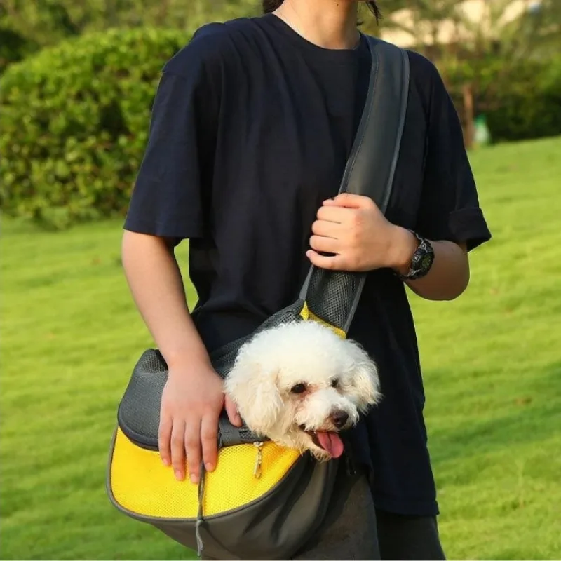 1pc Outdoor Travel Mesh Oxford Pet Puppy Carrier Handbag