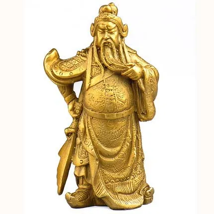 Pure Copper God Of Wealth God Statue Metal Craft Decoration Gold - Shop at LoveMi