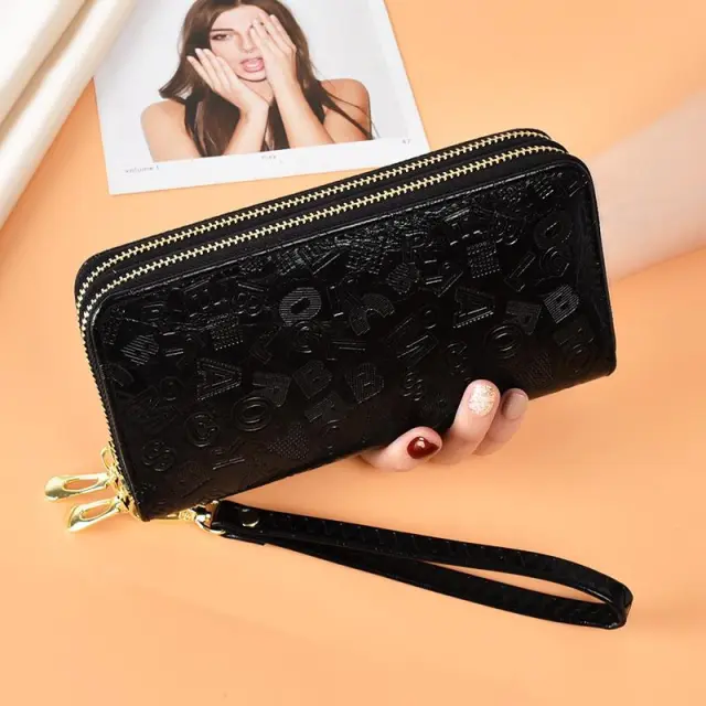 Women's Wallet Long Multi function Large capacity Mobile Phone Bag Black - Shop at LoveMi