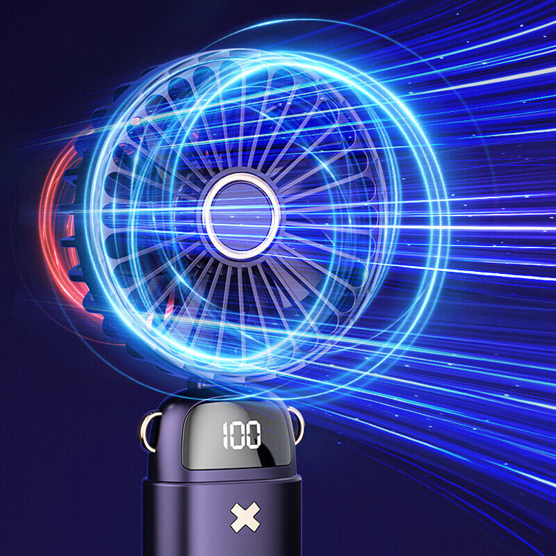 Portable Hand-held Fan Mini Folding Desk Fan Cooler Cooling USB Rechargeable 6