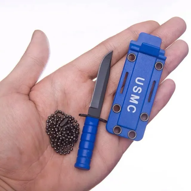Stainless Steel Mini Straight Knife Blue - Shop at LoveMi